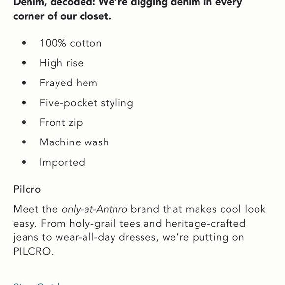 NWT new 29 fits 28 Anthropologie pilcro high rise frayed denim jean shorts blue - Picture 4 of 17